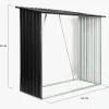Rangement extérieur en acier pour bois de chauffage