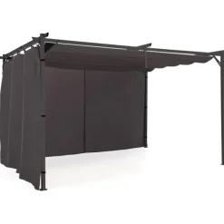 Rideaux extérieurs pour pergola 3x4m gris