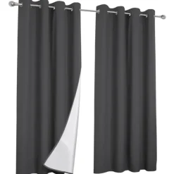 Rideaux occultants thermiques gris anthracite