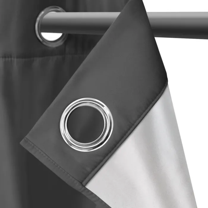 Rideaux occultants thermiques gris anthracite