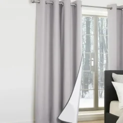 Rideaux occultants thermiques gris clair