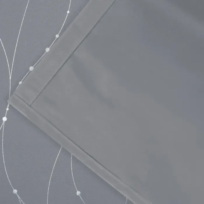 Rideaux occultants thermiques gris anthracite avec motifs
