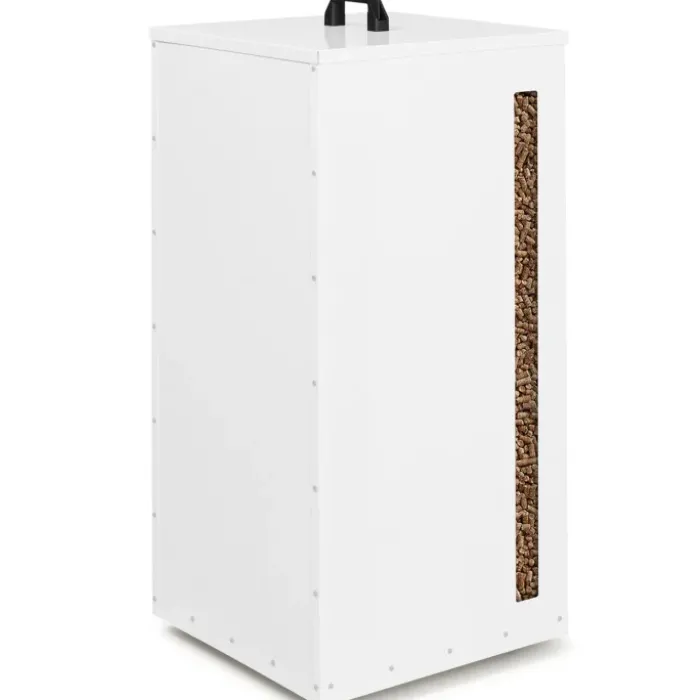 Réservoir à granulés - rangement à pellets 45 kg blanc 36 x 36 x 76 cm