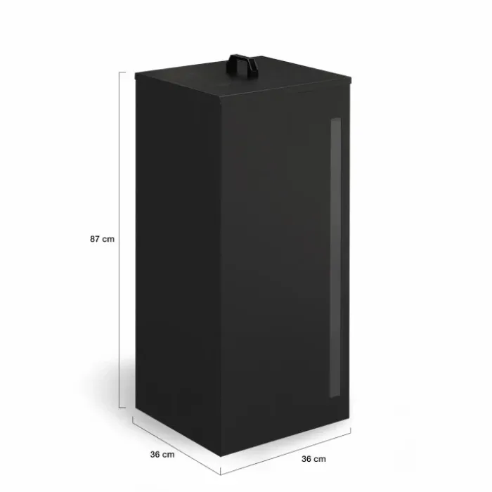 Réservoir à granulés rangement à pellets intérieur 55 kg avec jauge transparente