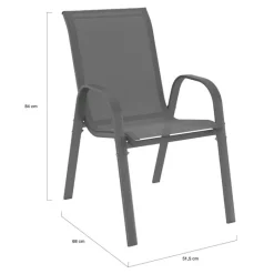Salon de jardin avec 8 chaises empilables