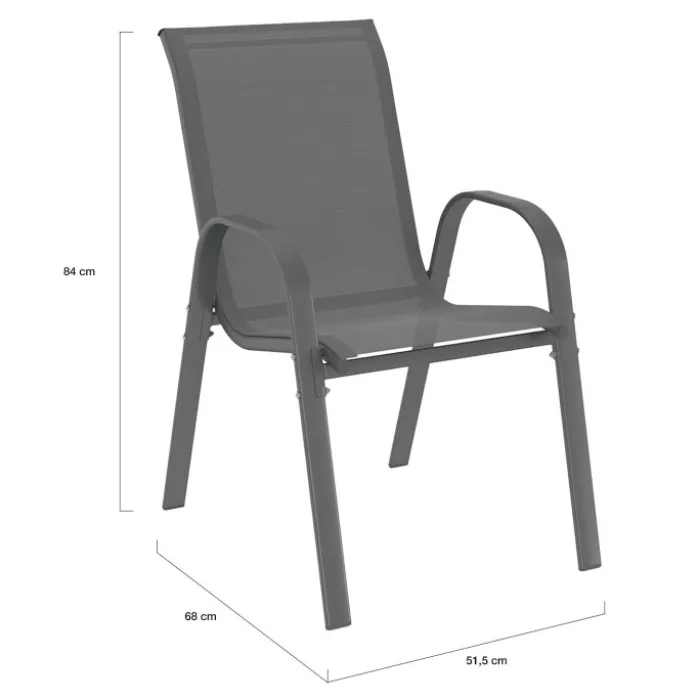 Salon de jardin avec 8 chaises empilables