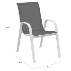 Salon de jardin avec table en verre trempé et 12 chaises