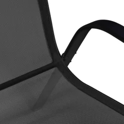 Salon de jardin avec table bois et noir + 8 chaises
