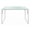 Salon de jardin bas 4 personnes en acier blanc