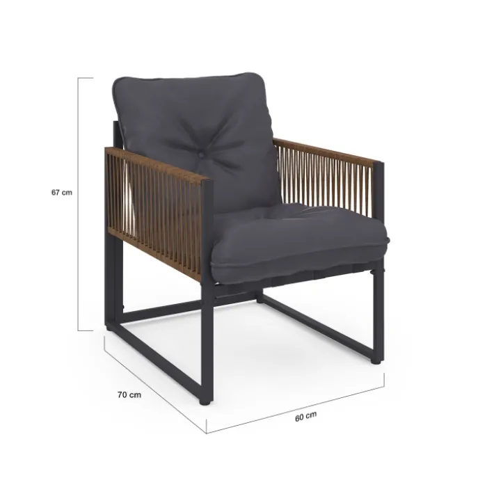 Salon de jardin bas 8 places canapé d'angle, fauteuils avec coussin gris et 2 tables basses