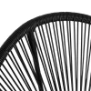 Salon de jardin fil plastique noir