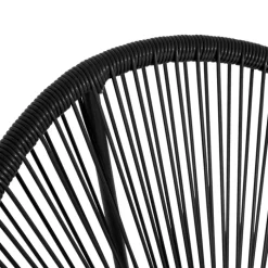 Salon de jardin fil plastique noir