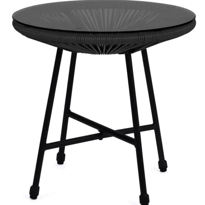 Salon de jardin fil plastique noir