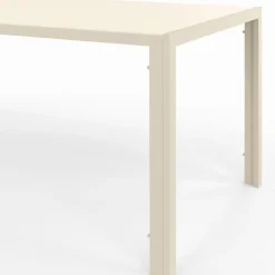 Salon de jardin table 190 CM et 8 chaises empilables beige