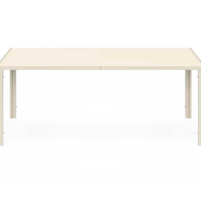 Salon de jardin table 190 CM et 8 chaises empilables beige