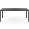 Salon de jardin table 190 CM et 8 chaises empilables gris anthracite