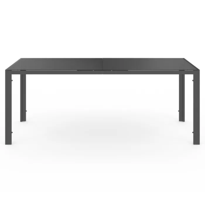 Salon de jardin table 190cm et 8 chaises empilables terracotta