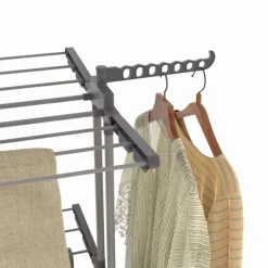 Séchoir à linge pliable extensible 40M gris 3 niveaux