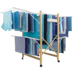Séchoir design imitation bois pliable