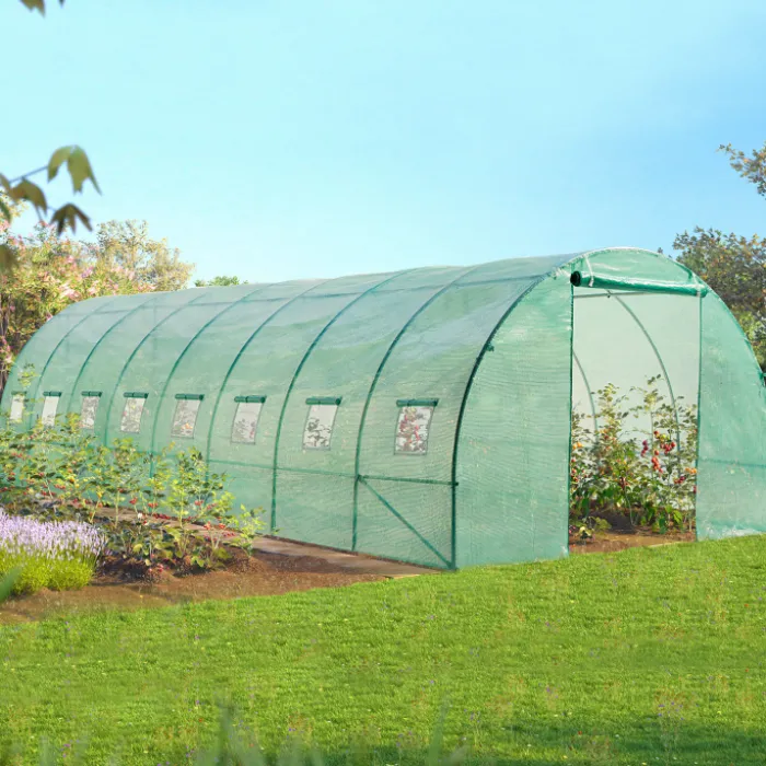 Serre de jardin 24 m² tunnel 8x3 m