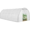 Serre de jardin blanche 18 m² avec 2 côtés relevables 6x3x2m