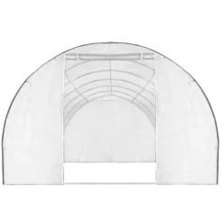 Serre de jardin blanche 18 m² avec 2 côtés relevables 6x3x2m