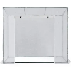 Serre de jardin blanche avec porte et fenêtres relevables