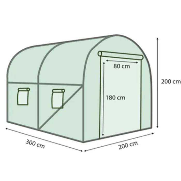 Serre de jardin blanche 6m² 3x2m