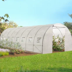Serre de jardin blanche 24m² 8x3 M