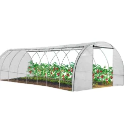 Serre de jardin blanche 24m² 8x3 M