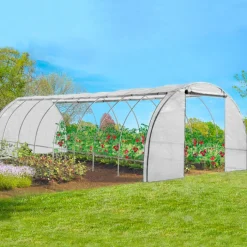 Serre de jardin blanche 24m² 8x3 M