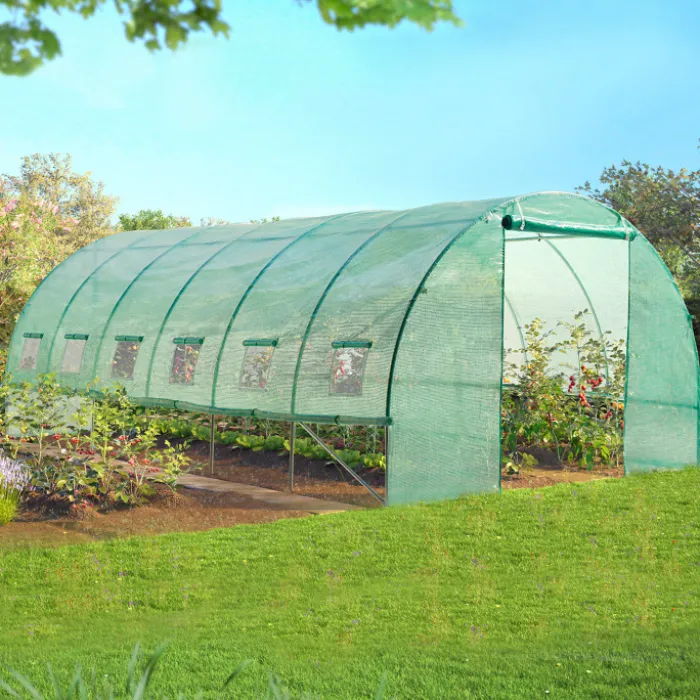 Serre de jardin verte 18 m² 3x6 m
