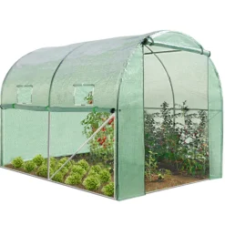 Serre de jardin verte 6m² avec 2 fenêtres
