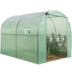 Serre de jardin verte 6m² avec 2 fenêtres