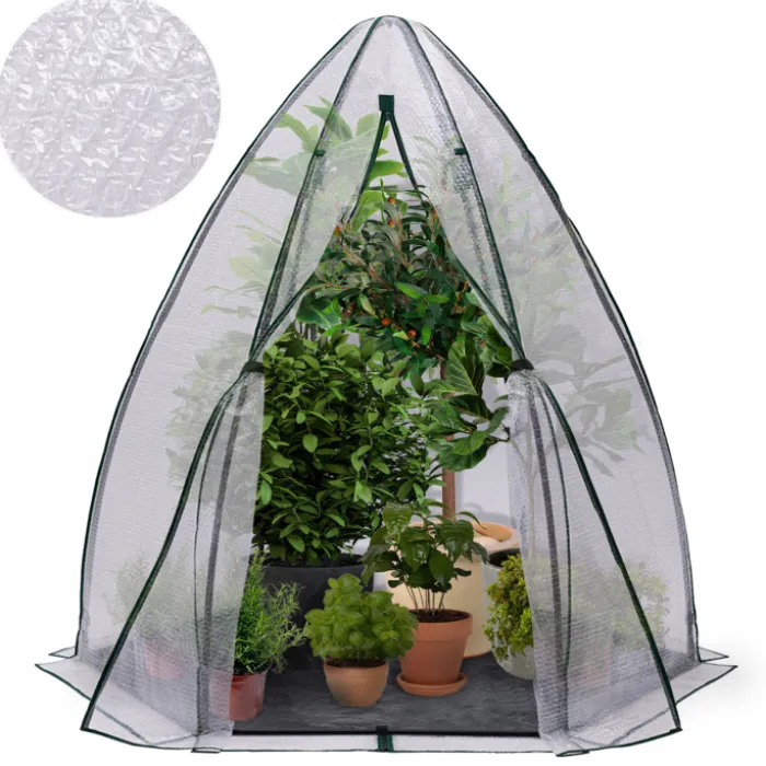 Serre pour hivernage des plantes bâche bulle