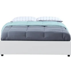 Sommier coffre de rangement 160x200 cm blanc
