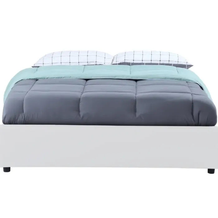 Sommier coffre de rangement 160x200 cm blanc