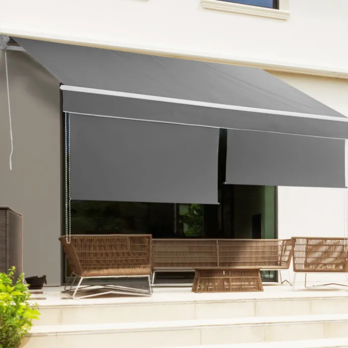 Store banne gris anthracite 4x3 m