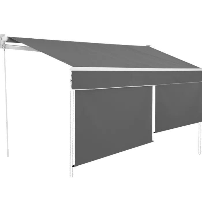 Store banne 3x2 m enroulable gris anthracite