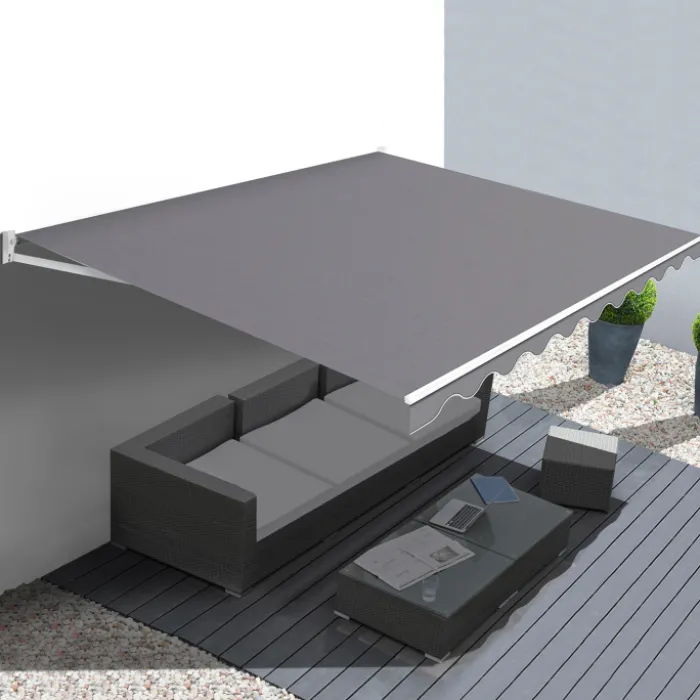Store banne 3,80x3 m gris anthracite