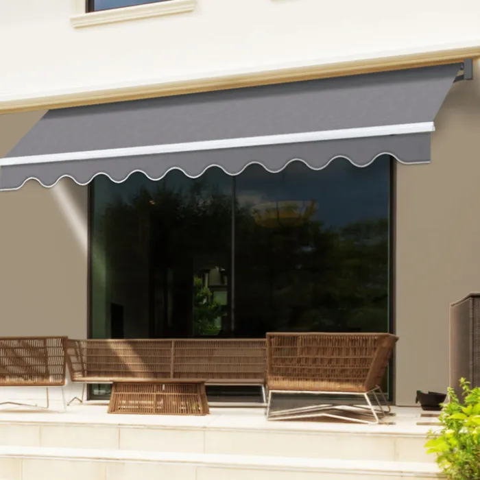 Store banne 3,80x3 m gris anthracite