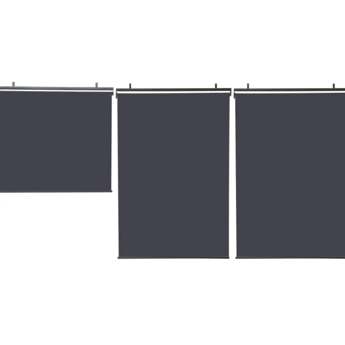 Store enrouleur vertical gris pour pergola