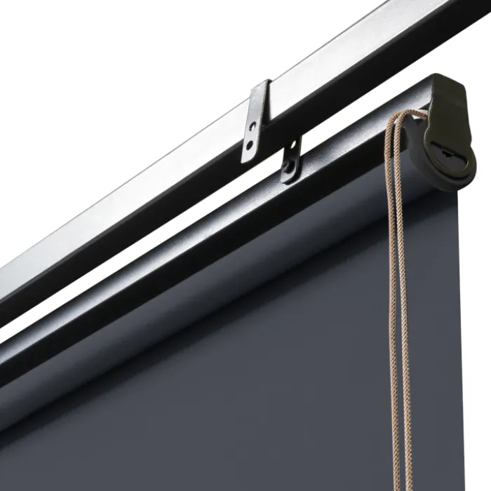 Store enrouleur vertical gris pour pergola