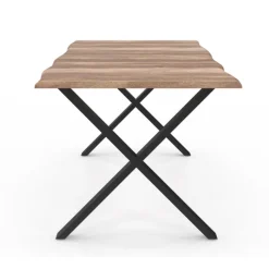 Table à manger 6 personnes avec pieds en forme de X