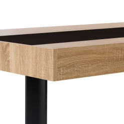 Table à manger 10 personnes en bois avec bande centrale noire