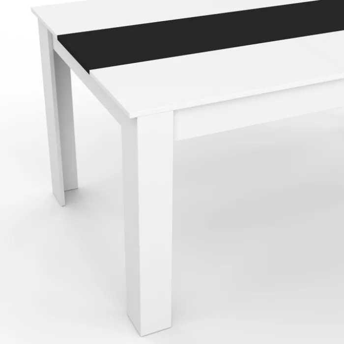 Table à manger 8 personnes blanche et noire