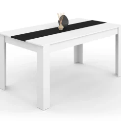 Table à manger 8 personnes blanche et noire