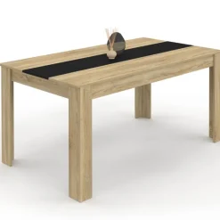 Table à manger 8 personnes hêtre et noire