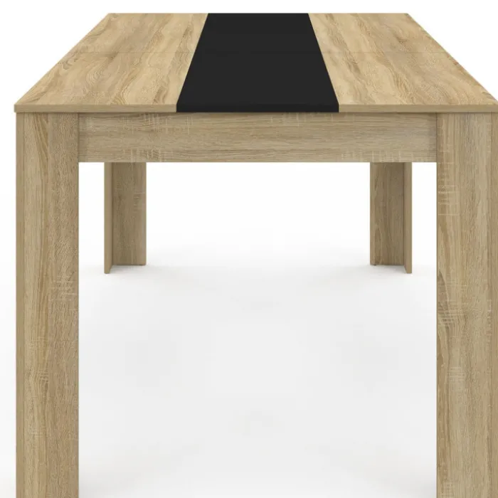 Table à manger 8 personnes hêtre et noire