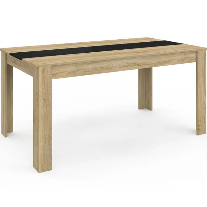 Table à manger 8 personnes hêtre et noire